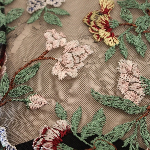 Marchesa Notte Floral Mesh Cocktail Dress, 2 - Picture 9 of 14